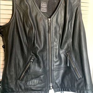 Harley-Davidson® Boone Fringed Leather Vest Wms 2w